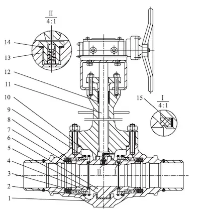 Bellows seal top entry trunnion ball valve